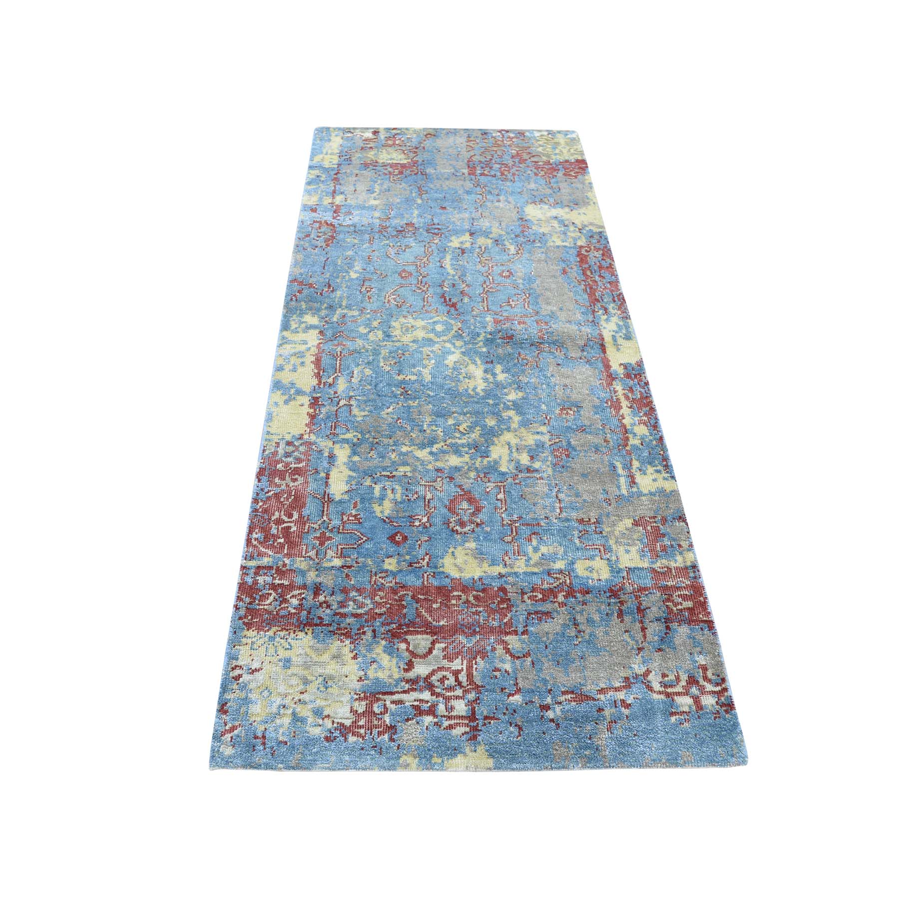 Contemporary Wool Hand-Knotted Area Rug 2'5